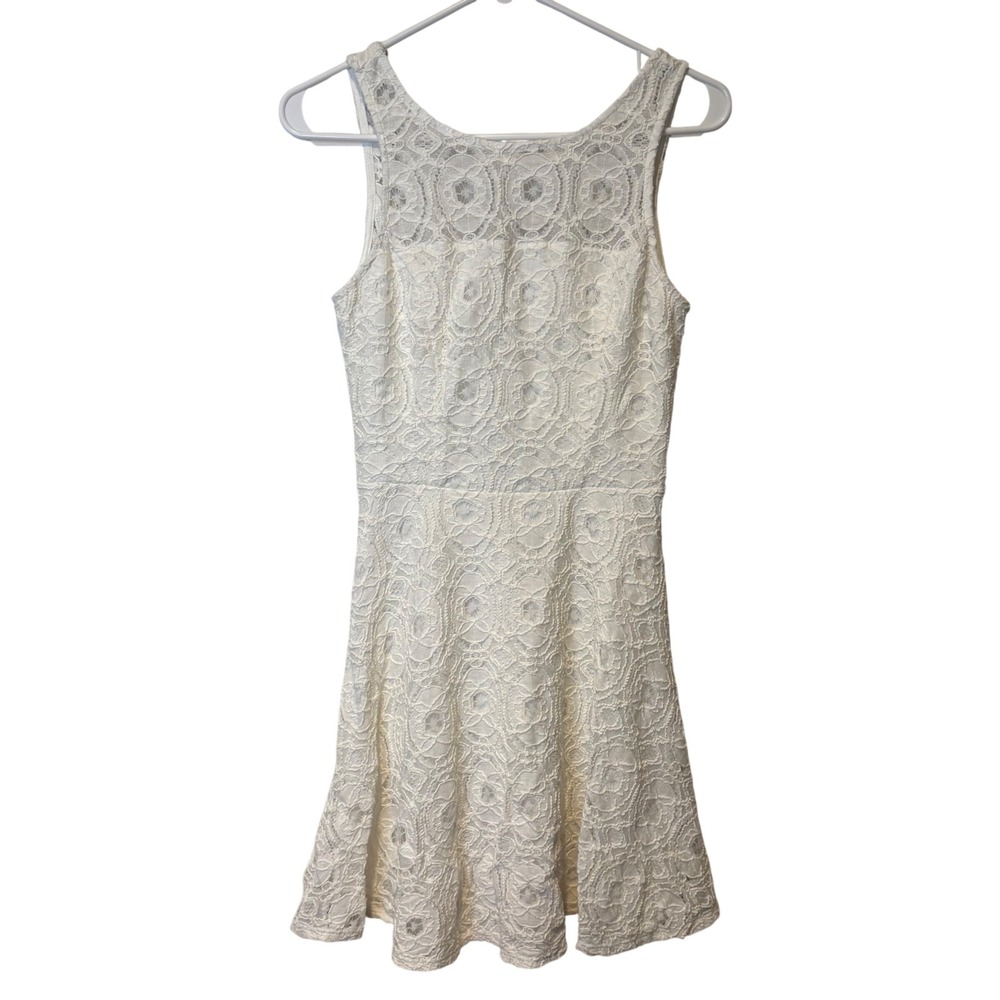 Speechless Y2K Lace Fit and Flare Dress Womens 7 White Cottagecore Fairy Girly